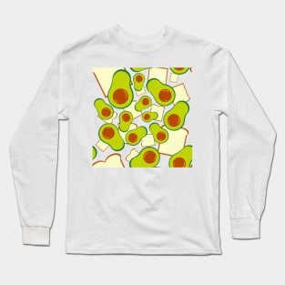 Avocado and Toast pattern Long Sleeve T-Shirt